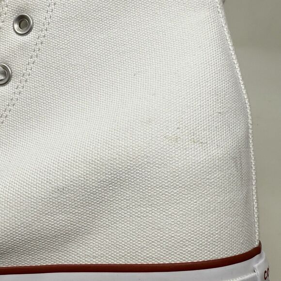 Converse All Star Hidden Wedge Sneakers Womens 11 White Canvas Hi Top Shoes - Picture 7 of 16